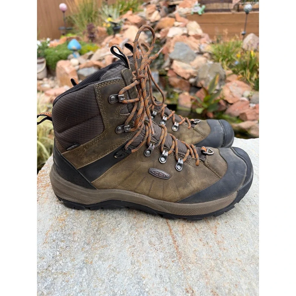 KEEN Revel IV Mid Polar Mens Waterproof Winter Hiking Boots Brown 10.5 1027721